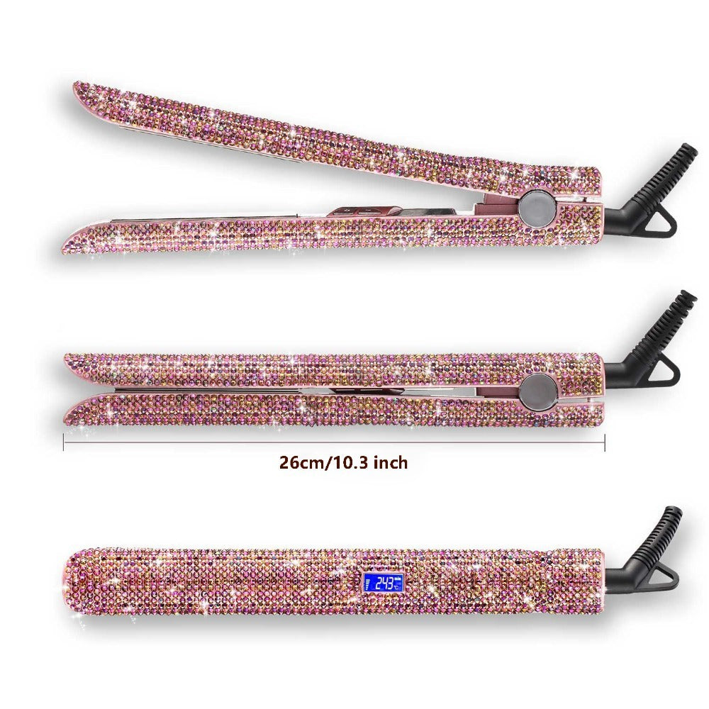 Professional Glitter Hair Flat Iron Titanium Plate Diamond Hair Straightener Crystal Hair Styling Hot Tools Professional Glitter Hair Flat Iron Titanium Plate Diamond Hair Straightener Crystal Hair Styling Hot Tools